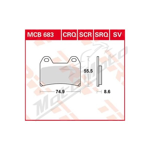 TRW SV Series Sindered Brake Pads Aprilia / Benelli / Bimota / BMW / Cagiva / Ducati / Horex / Husqvarna / KTM / Moto Guzzi / Victory / Yamaha 400-1200cc 94-24