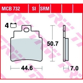 STABDŽIŲ TRINKELĖS TRW MCB732SI OFFROAD