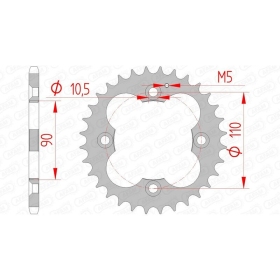 AFAM Steel Standard Rear Sprocket 520 32 teeth Adly Thunderbike 300 2004-2005