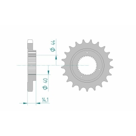 AFAM Steel Standard Front Sprocket 94602 - 530 21 teeth ​​​​​​​HARLEY DAVIDSON 883-1200cc 1991-1992