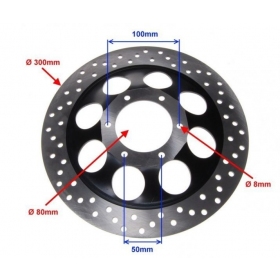 Rear brake disc SCOOTER CPI QM125-2D 125 Ø 300x80