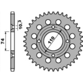 PBR Standard C45 Steel Rear Sprocket 280 - 530 HONDA / HUSABERG 390-570cc 1975-2013