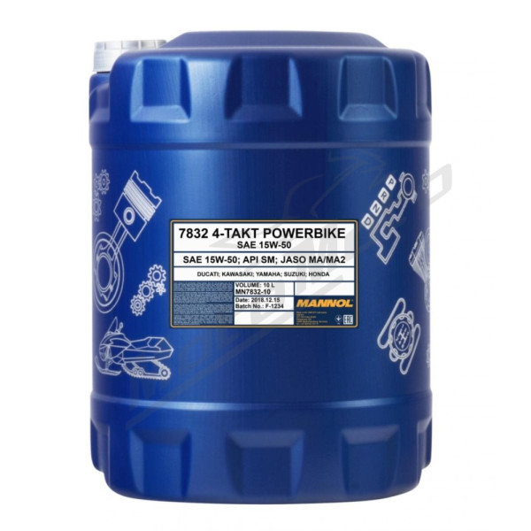 Mannol motor oil 4t motorcycle 15w50 10l