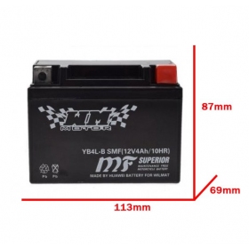 Battery YB4L-B SMF 12V / 4Ah