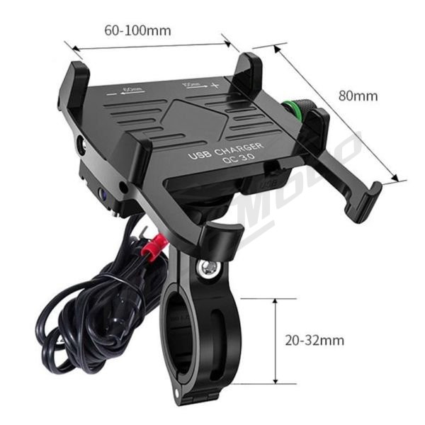 4Ride Telefono laikiklis Quick Charge 3.0 R10