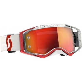 Off Road Scott Prospect White/ Red Goggles (Orange lens)