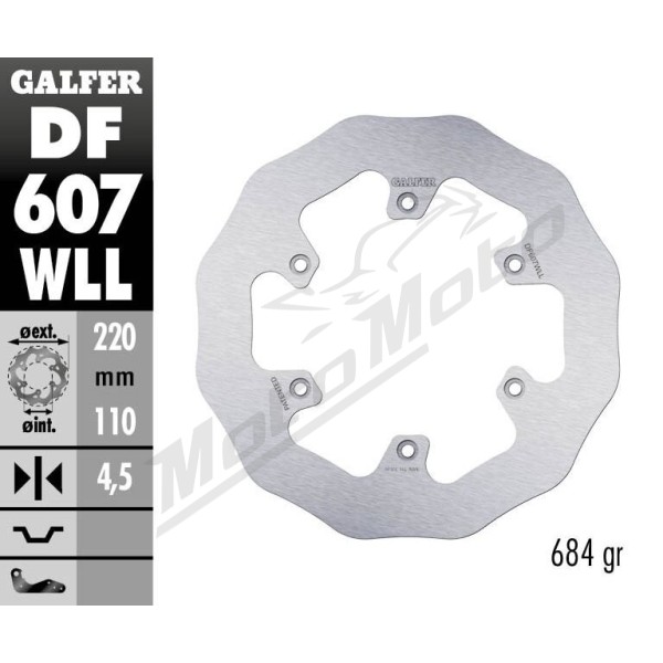 GALFER Wave® Rear Brake Rotor GasGas / Husaberg / Huqvarna / KTM / Triumph 125-640cc 71-25