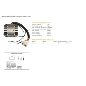 DZE voltage regulator Honda CB 750 Four 69-76