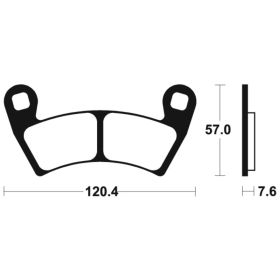 TECNIUM MX/ATV Sintered Metal Brake pads MO397 Polaris Ranger / RZR 500/1000 99-21