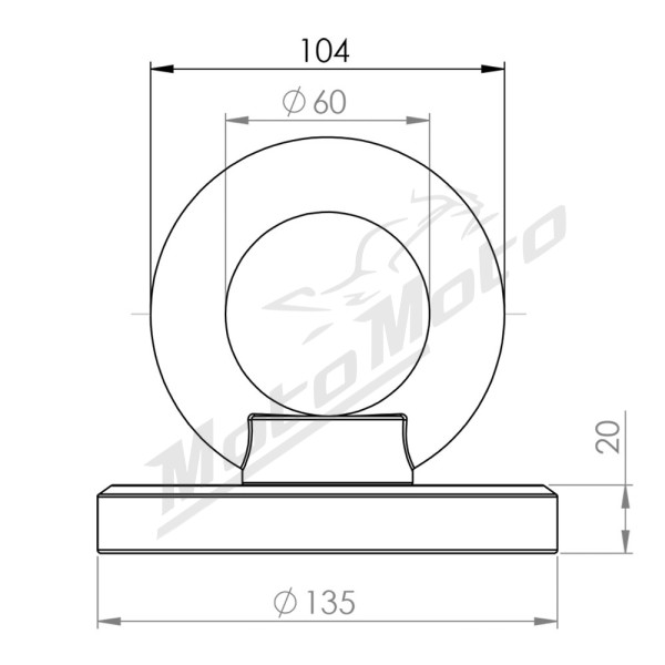 Oxford Nemesis 16mm Padlock Black