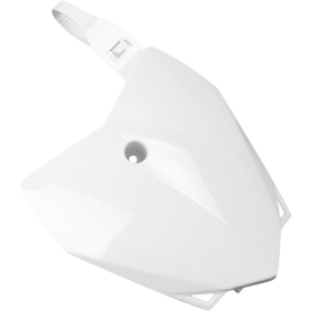 UFO Front Number Plate Kawasaki KLX 110cc 10-> White