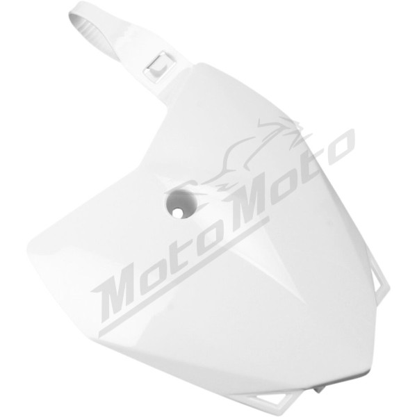 UFO Front Number Plate Kawasaki KLX 110cc 10-> White
