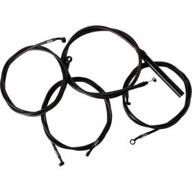 LA CHOPPERS Complete Midnight Braided Handlebar Cable/Brake Line Kit Harley Davidson 1868-1977 23-26
