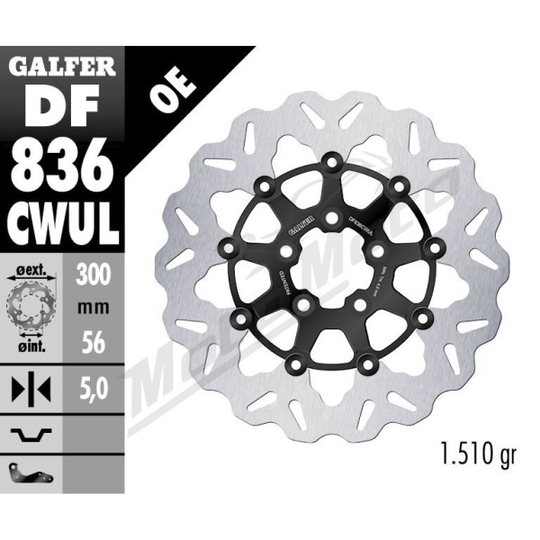 GALFER Wave® Rear Brake Rotors Harley Davidson XL / XG / FXDL / FLSTN / FLHT / FLFBS / FLDE 883-1923cc 08-24
