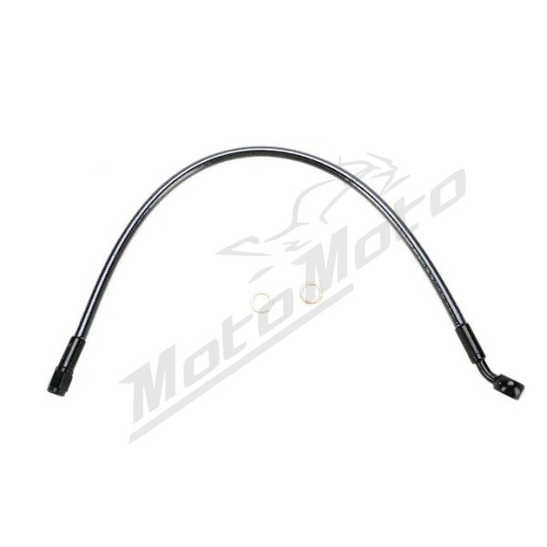 MAGNUM SHIELDING Designer Series Ø10mm Viršutinė stabdžių žarnelė juoda 43cm 35° Harley Davidson FXDX / FXDXT / XL 883/1450 99-13