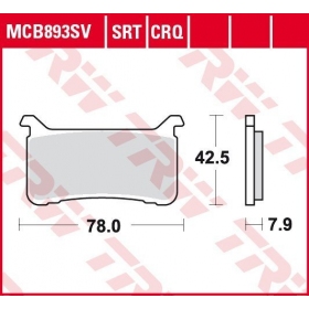 BRAKE PADS TRW MCB893SRT SPORT