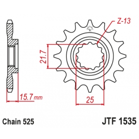 Front sprocket JTF1535RB