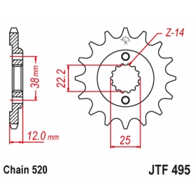 Front sprocket JTF495