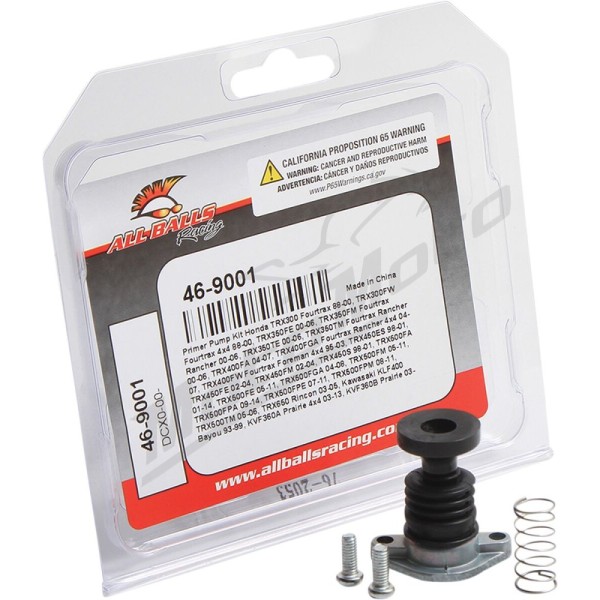 ALL BALLS Carburetor Primer Rebuild Pump Kit HONDA TRX / KAWASAKI KLF / KVF 360-500cc 1988-2014
