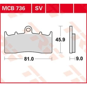 TRW SV Series Sindered Brake Pads BMW K / R 850-1600cc 00-21