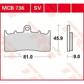 TRW SV Series Sindered Brake Pads BMW K / R 850-1600cc 00-21