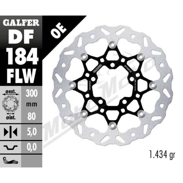 GALFER "Wave®" priekinis stabdžių diskas Kawasaki EN / ER-6N / KLE / KLZ / Ninja / Z / ZX 600-1000cc 04-25