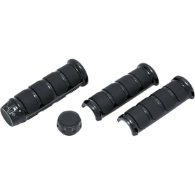 KURYAKYN Three-Piece ISO Heated Black Grips Harley Davidson FLDE / FLFB / FLS / FXST / FXBB 1584/1923 10-25