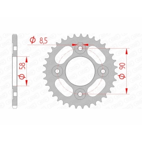 AFAM Steel Standard Rear Sprocket 420 34-35 teeth HONDA MONKEY / MSX / ANF / MONKEY 125 05-24