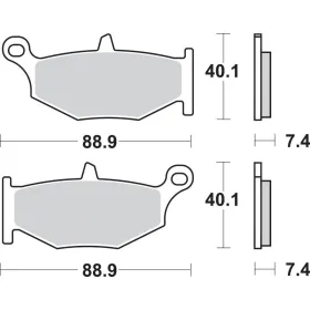 SBS HF Street 833HF Ceramic Organic Brake Pads Suzuki DL / GSR / GSX / GSX-R 600-1300cc 06-25