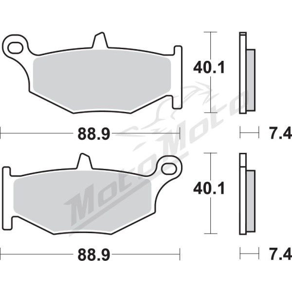 SBS HF Street 833HF Ceramic Organic Brake Pads Suzuki DL / GSR / GSX / GSX-R 600-1300cc 06-25