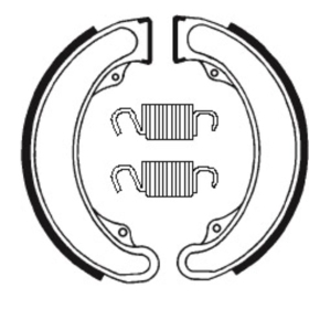 TECNIUM Street Organic Brake shoes BA070 Honda XL 250S 78-79