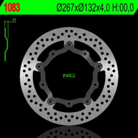 NG BRAKES Front Floating Brake Disc 267mm MBK / Yamaha 125-500cc 04-21
