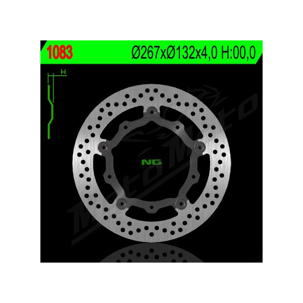NG BRAKES Front Floating Brake Disc 267mm MBK / Yamaha 125-500cc 04-21