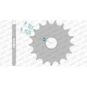 AFAM Steel Standard Front Sprocket 88900 - 525 16-17 teeth TRIUMPH THRUXTON / BONNEVILLE / SCRAMBLER / SPEED TRIPLE 1200cc 16-25