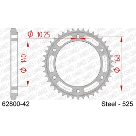 AFAM Steel Standard Rear Sprocket 525 42 teeth ​​​​​​​HUSQVARNA NUDA 900 12-14