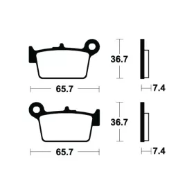 TECNIUM Scooter Organic Brake pads ME361 Beta ART / RR / RRT 50cc 05-24
