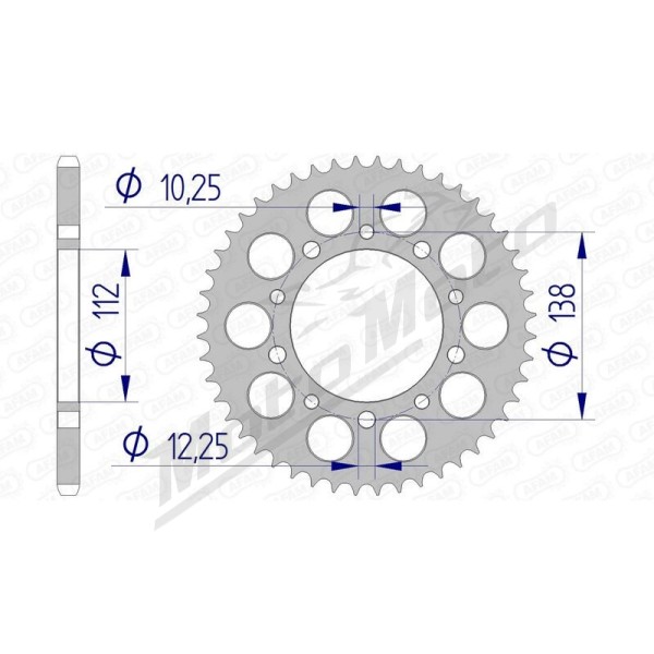 AFAM Aluminium Ultra-Light Rear Sprocket 520 40-52 teeth