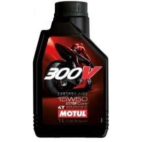 Alyva MOTUL 300V FACTORY LINE 15W50 Sintetinė - 4T - 1L