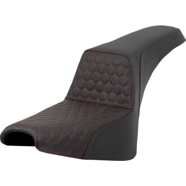 SADDLEMEN "Honeycomb Step-Up" sėdynė Raudona Harley Davidson FXBB / FXBBS / FXST 1750-1923cc 18-25