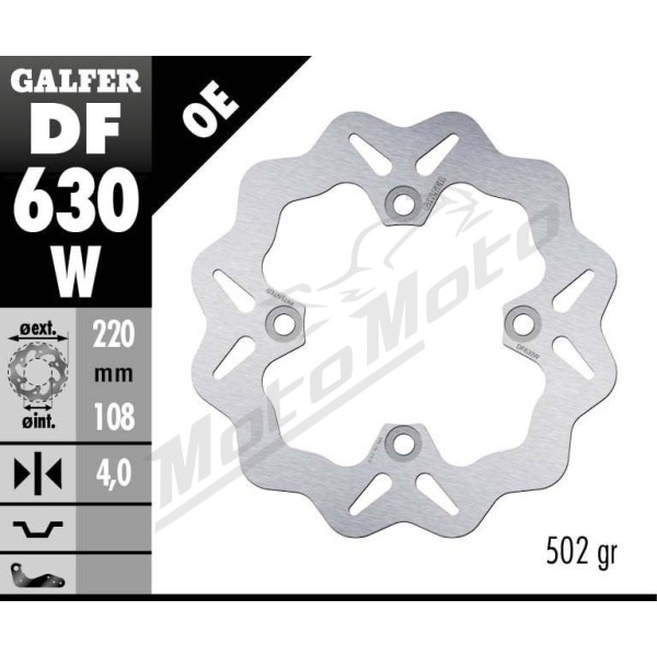 GALFER "Wave®" Galinis stabdžių diskas Ducati 748 / 916 / 996 / 998 / Senna / Superleggera V4 94-24