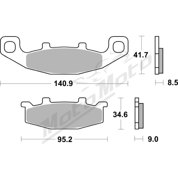 SBS HS Street Excel 597HS Sintered Front Brake Pads Kawasaki / Suzuki 125-1100cc 86-07