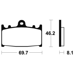 TECNIUM Racing Sintered Metal Carbon Brake pads MCR131 Kawasaki / Suzuki 600/650cc 90-24