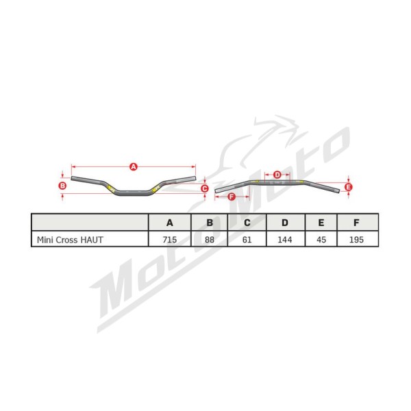 PRO TAPER SE Seven Eights Schoolboy Mini Bike High Handlebar 22,2mm 715mm