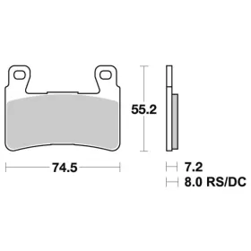Sbs Brakepads Dual Carbon Honda / Hyosung 250-1300cc 98-19
