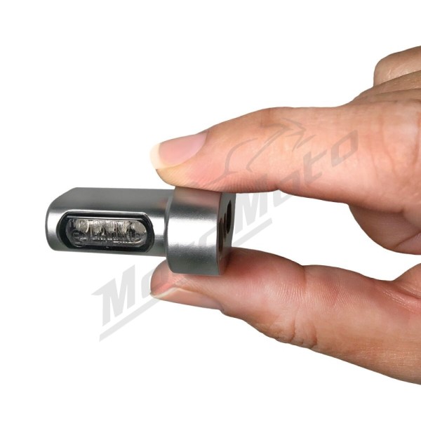 HEINZ BIKES Micro Rear Turn Signals Satin Chrome Harley Davidson FLD / FLHR / FLHT / FLHX / FLTRI / XL / XR 500/1977 93-24