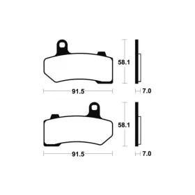 TECNIUM Street Performance Sintered Metal Brake pads MR330 Harley Davidson Street Rod / V-Rod / Night Rod / Glide / Ultra / Electra / Road King 1130-1923cc 05-20