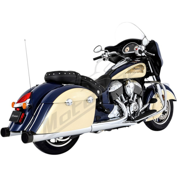 RINEHART RACING 500-0502 4 Muffler Slip-On Duals for INDIAN CHALLENGER / CHIEFTAIN / PURSUIT / ROADMASTER / SPRINGFIELD 1768-1900 14-26