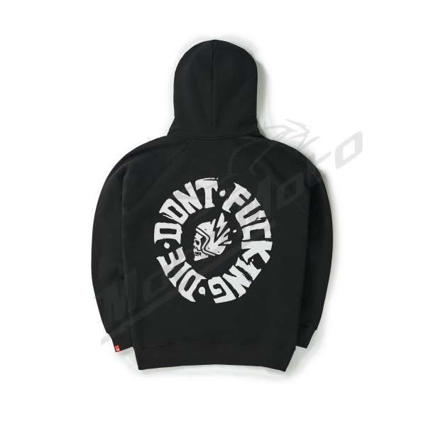 PANDO MOTO MAX DON’T DIE BLACK Oversized Biker Hoodie Unisex