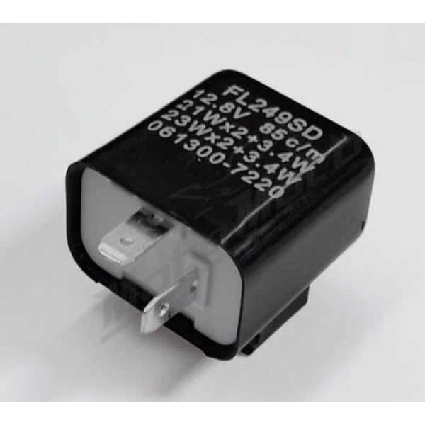 HIGHSIDER Flasher Relay Black 2 Pole 12V 21W