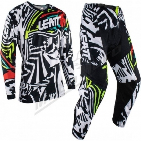 Off Road Kelnės + Marškinėliai Leatt 3.5 Zebra Youth